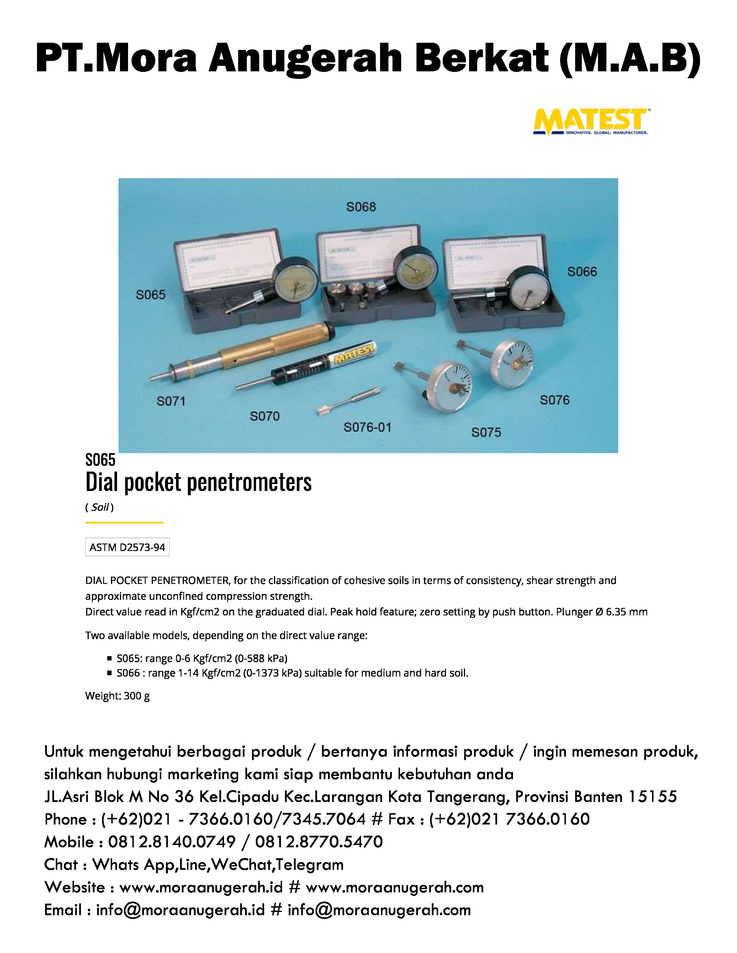MATEST - Pocket Penetrometer and Shear Vane Devices