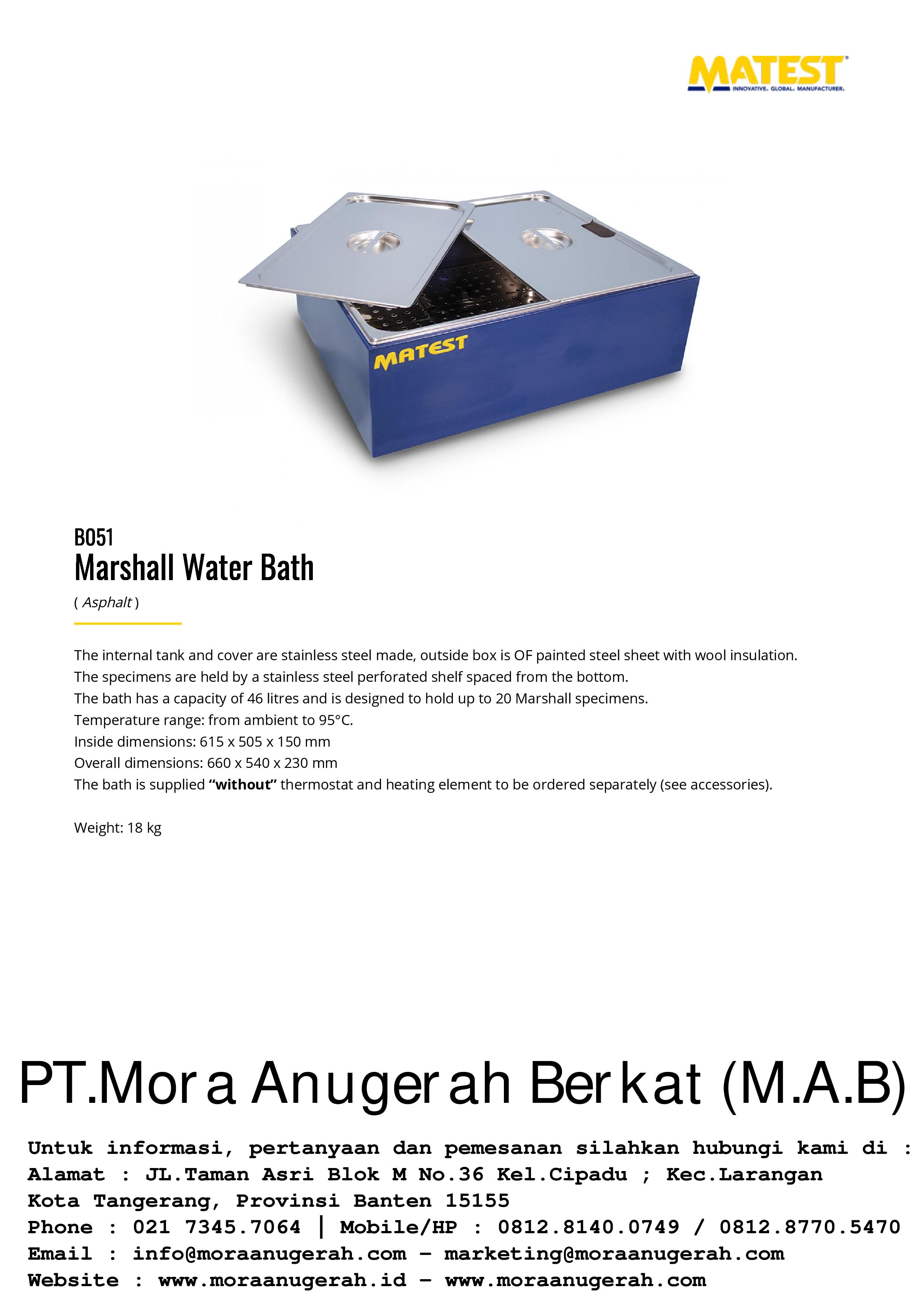 MATEST - Water Baths for Marshal