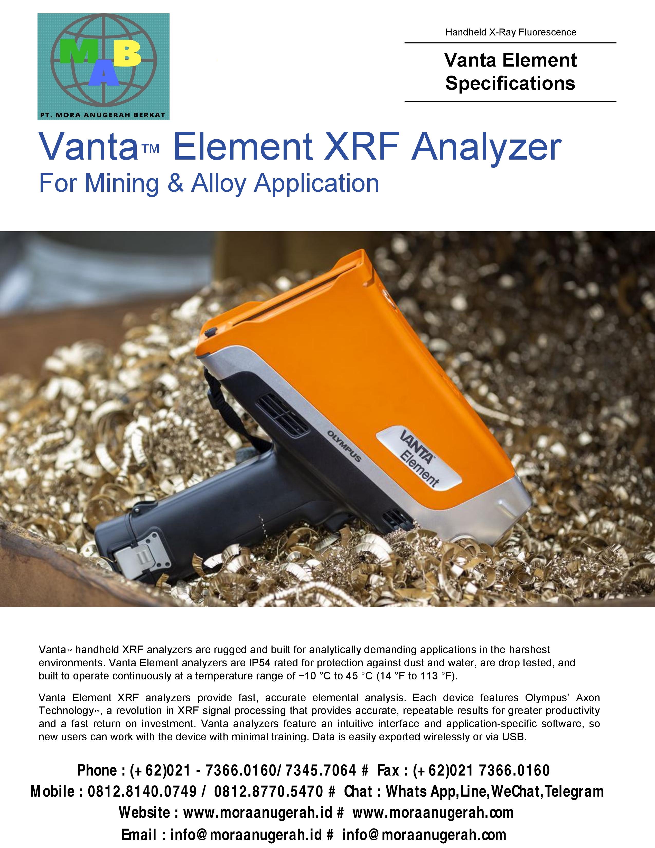 OLYMPUS - Vanta Element XRF Series Analyzer