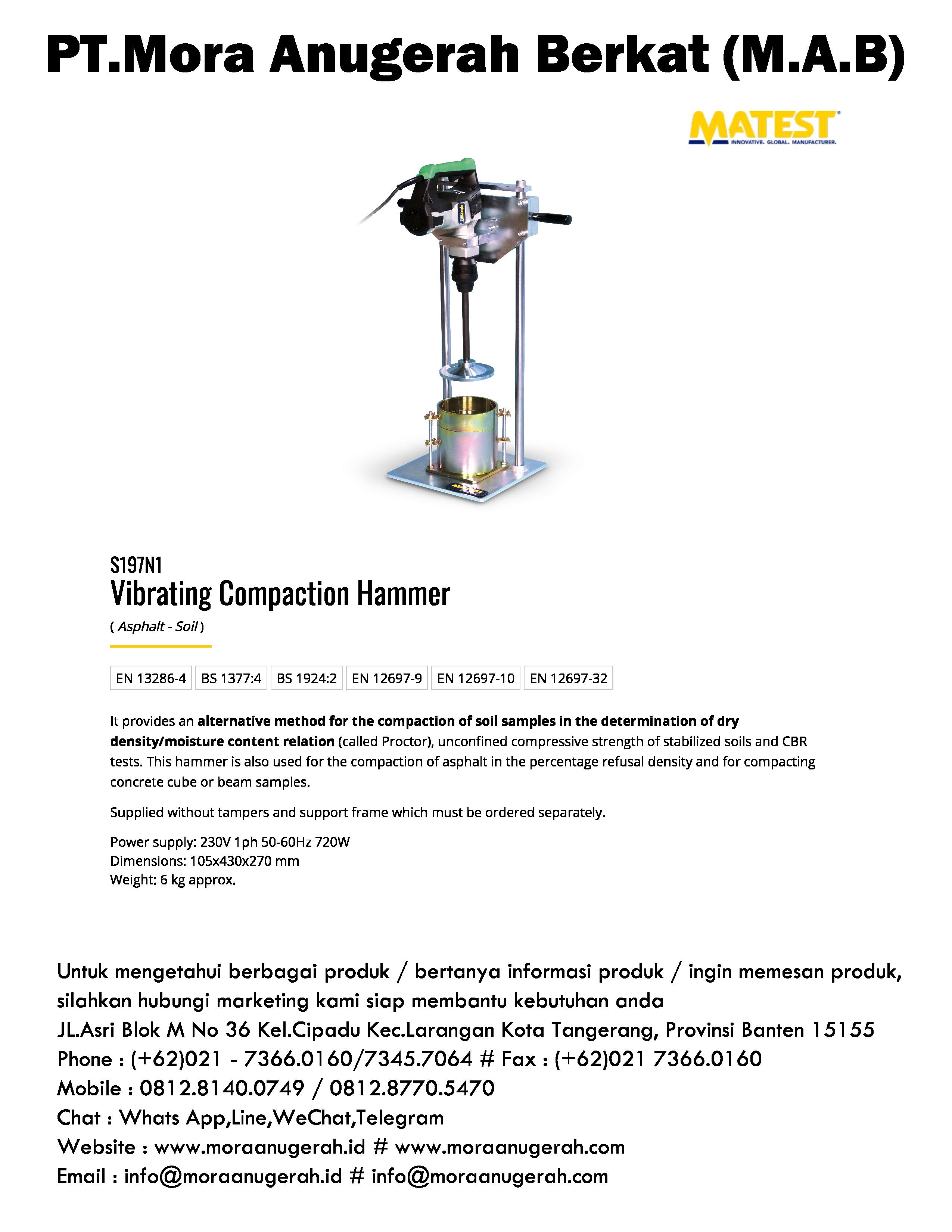 MATEST [S197N1] Vibrating Compaction Hammer