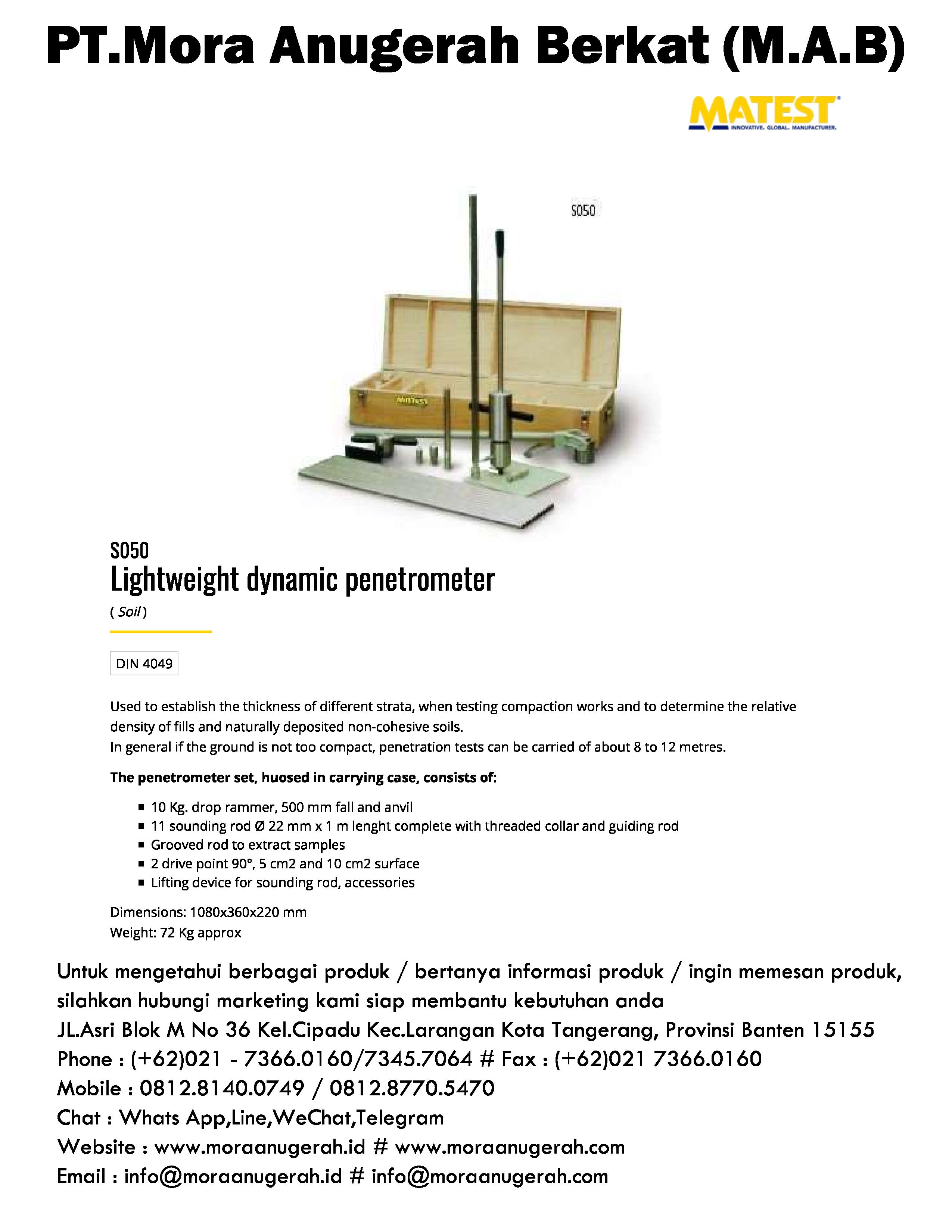 MATEST [S050] Lightweight Dynamic Penetrometer