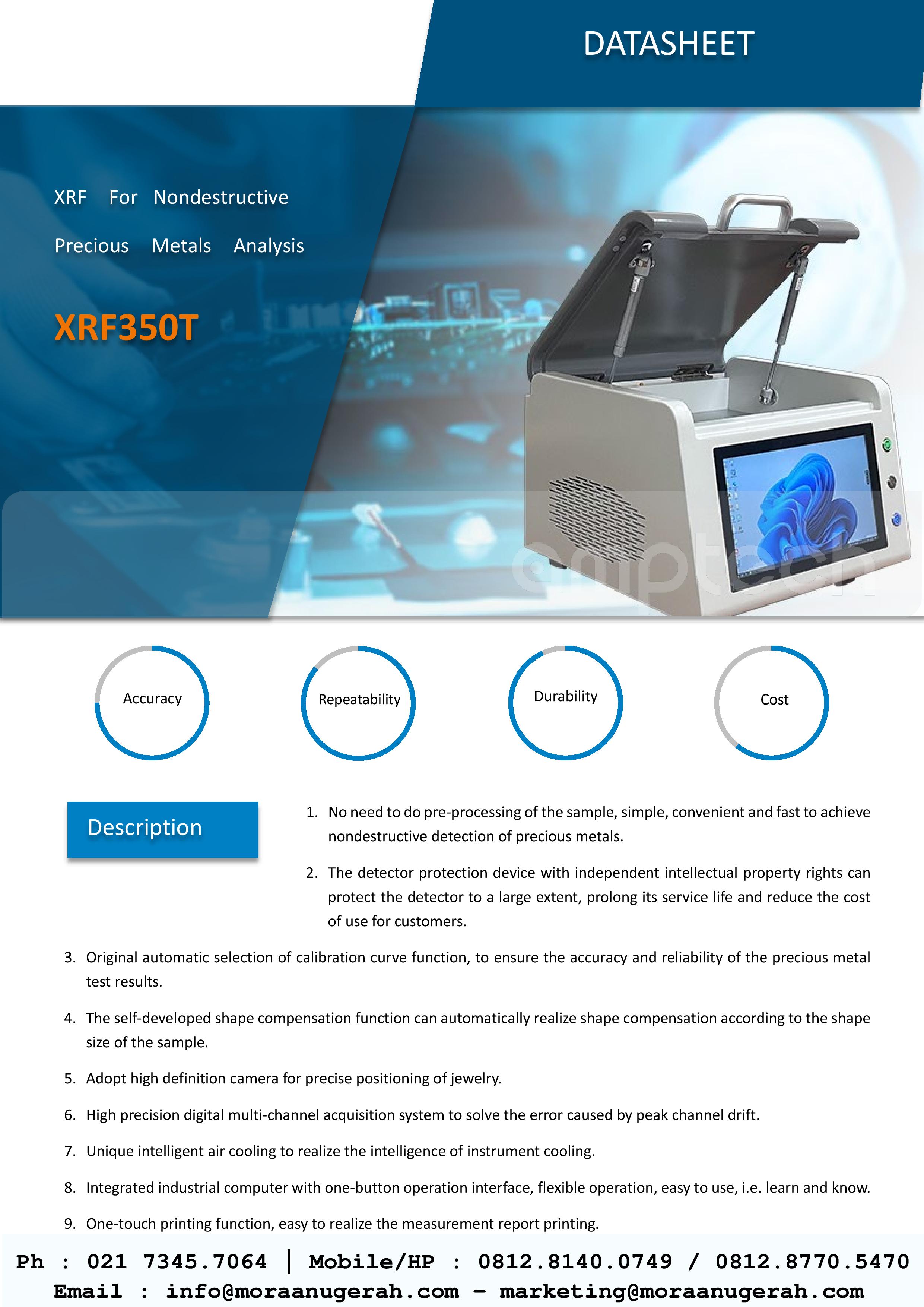 XRF Analyzer - XRF350T - Gold Testing