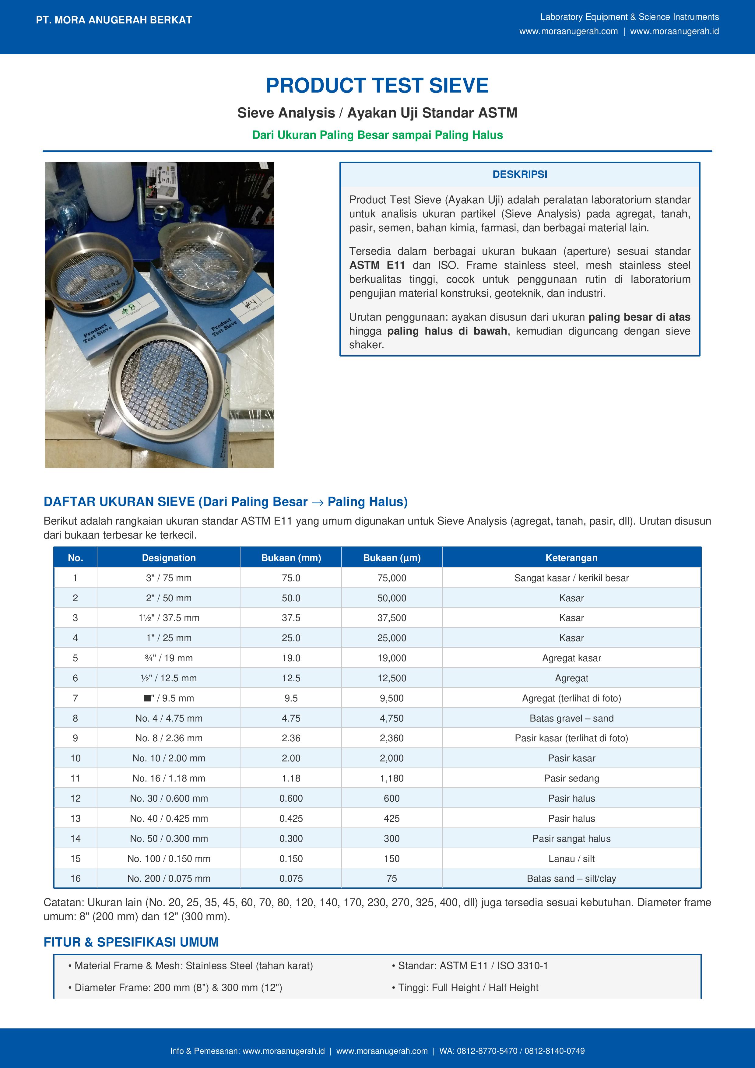 Sieve Analysis Test / Ayakan Sieve Test